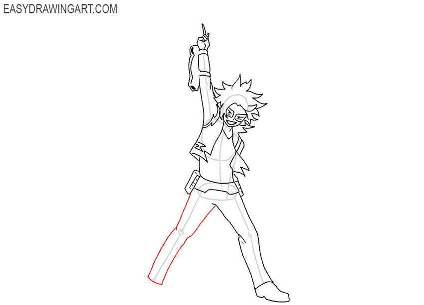 cartoon Denki Kaminari drawing