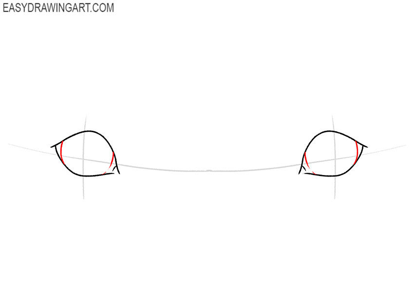 how to draw dog eyes step by step