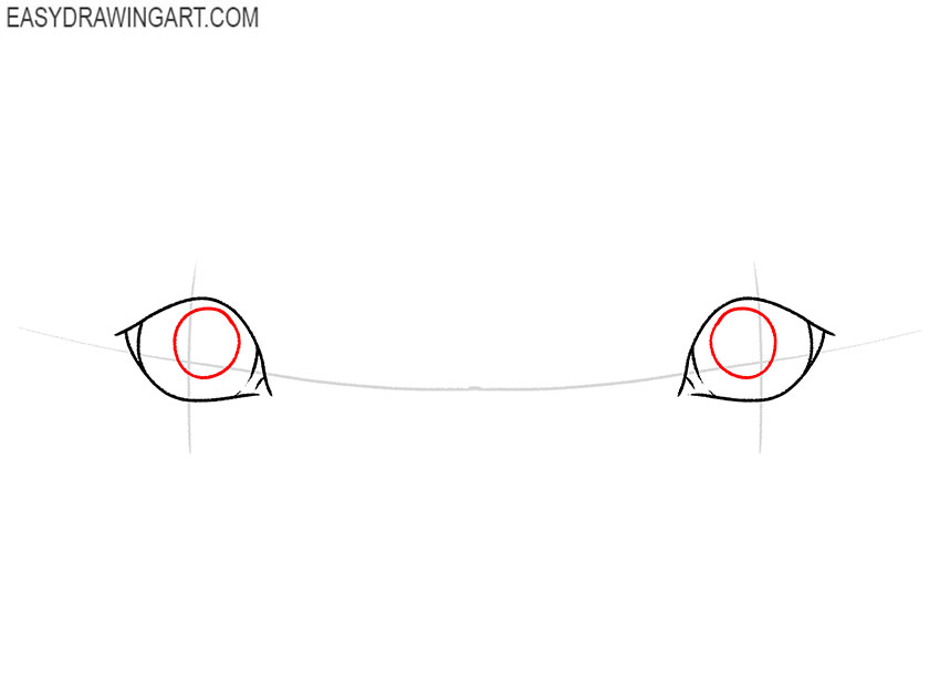 how to draw dog eyes simple