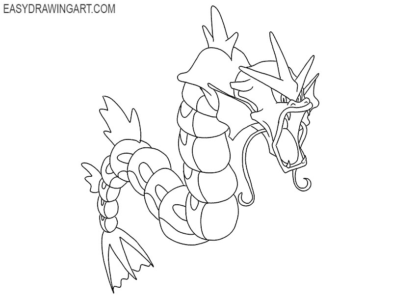 simple gyarados drawing