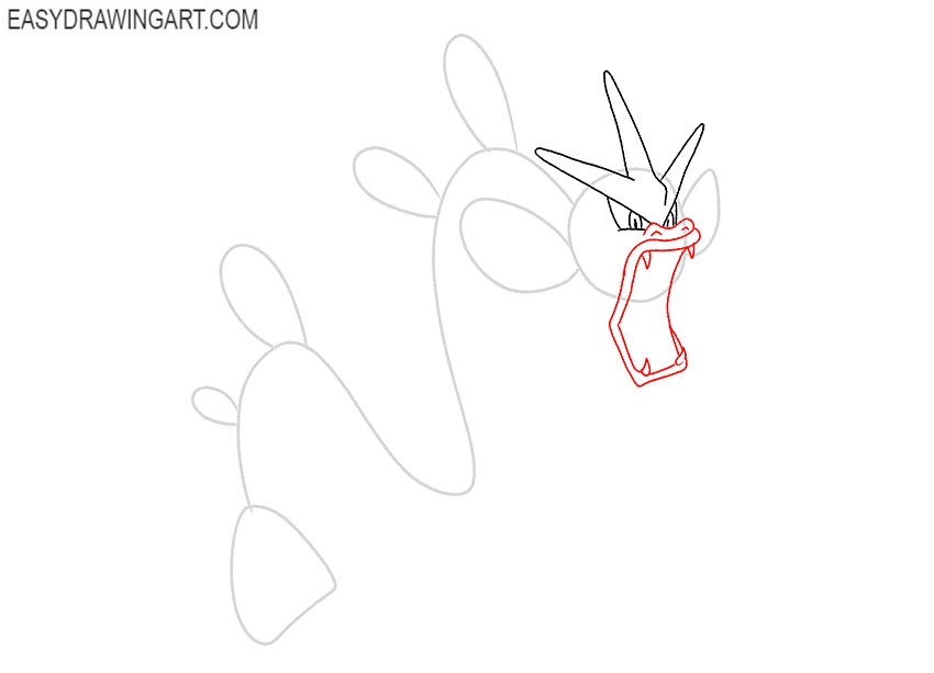how to draw gyarados pokemon