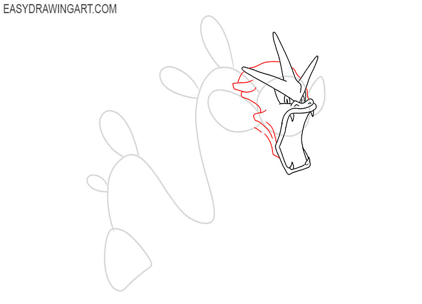 how to draw gyarados step by step easy