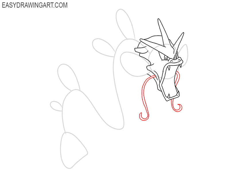 how to draw gyarados water pokemon