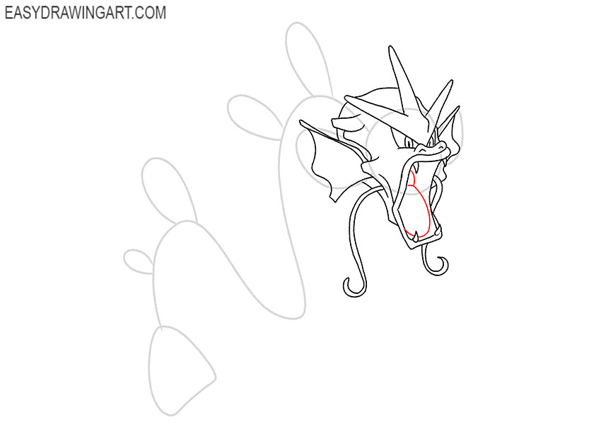 how to draw realistic gyarados