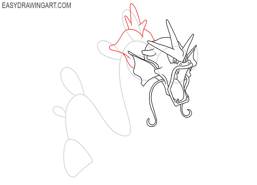 how to draw gyarados from pokémon