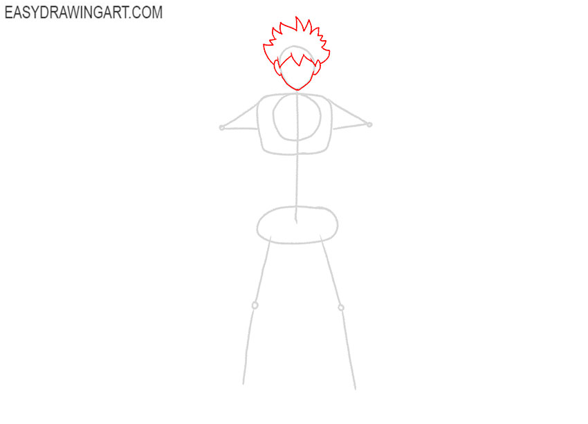 how to draw hinata shoyo for beginners