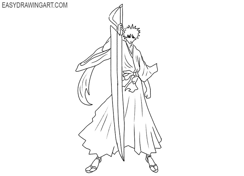 simple ichigo drawing