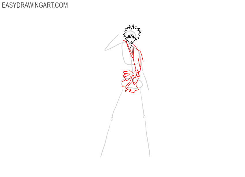 how to draw ichigo step by step