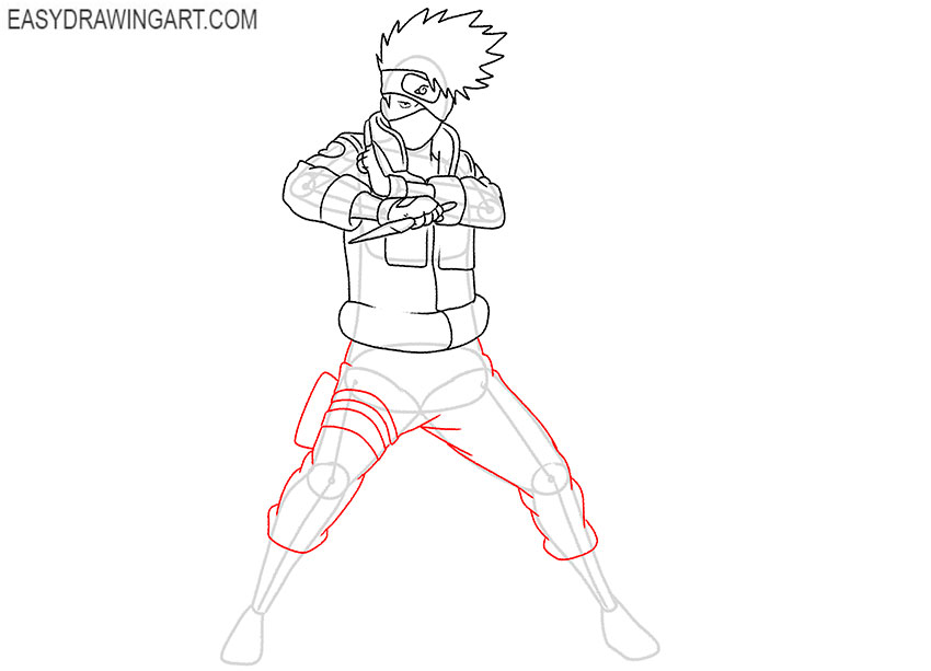 how to draw kakashi for beginners
