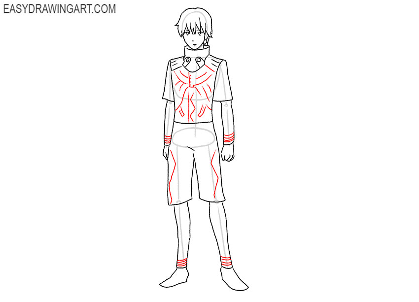 easy kaneki drawing