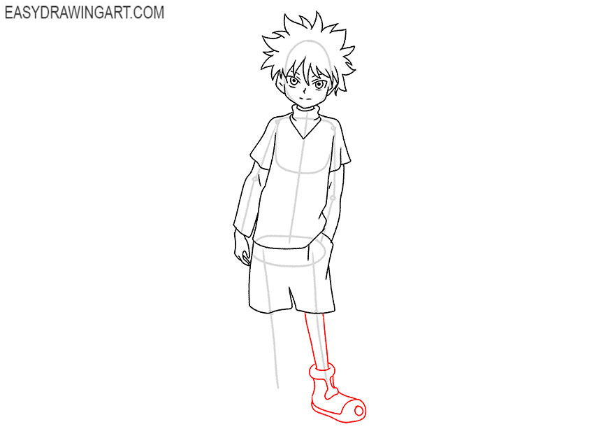 cartoon Killua drawing