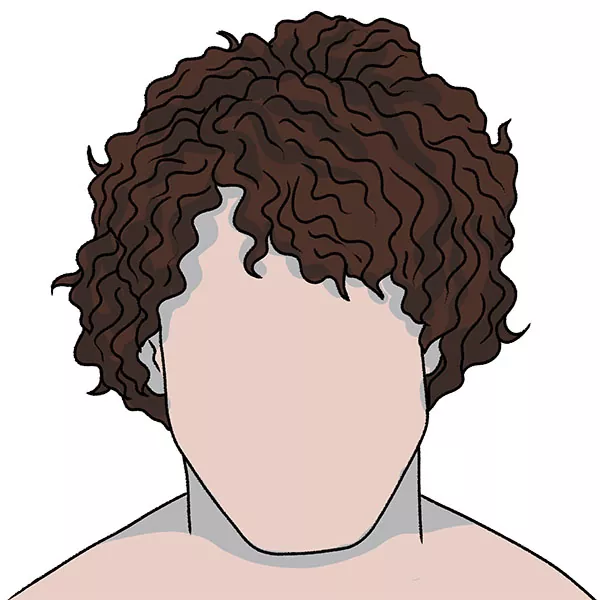 how to draw male hair