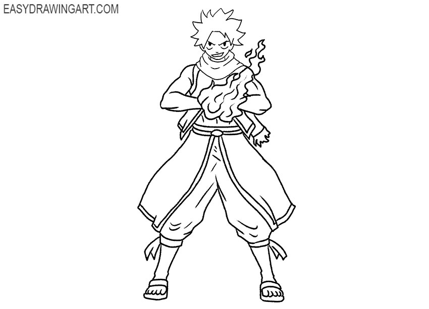 natsu simple drawing