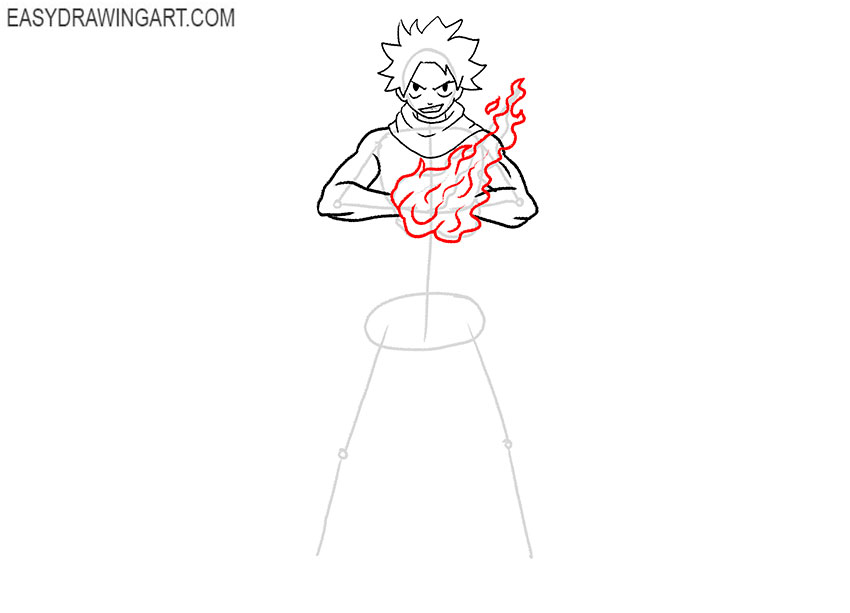 easy natsu drawing