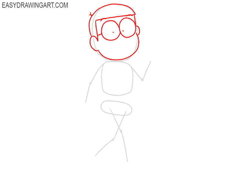 how to draw nobita drawing