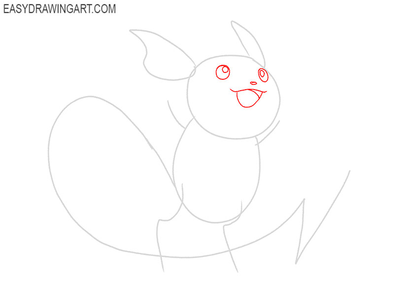 how to draw raichu step by step easy