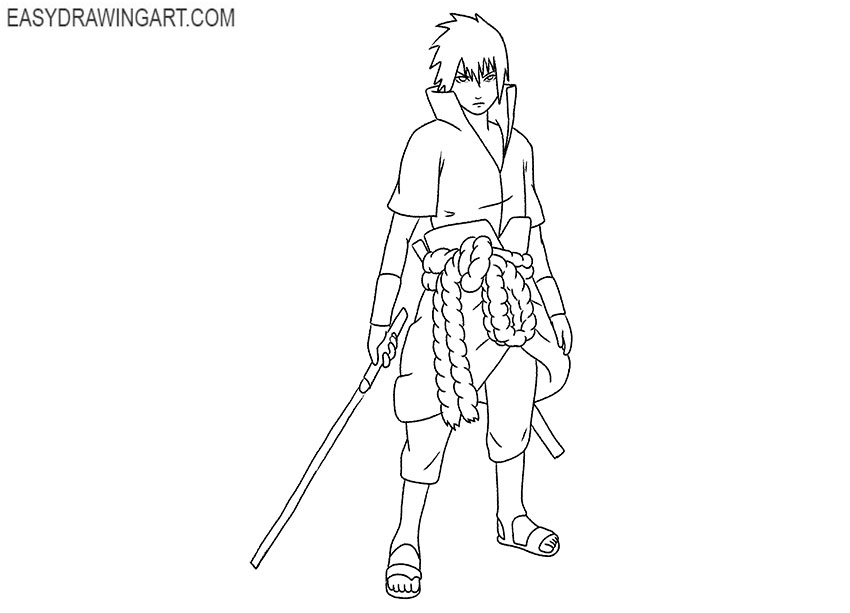 cartoon Sasuke drawing