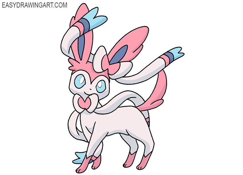 easy sylveon drawing