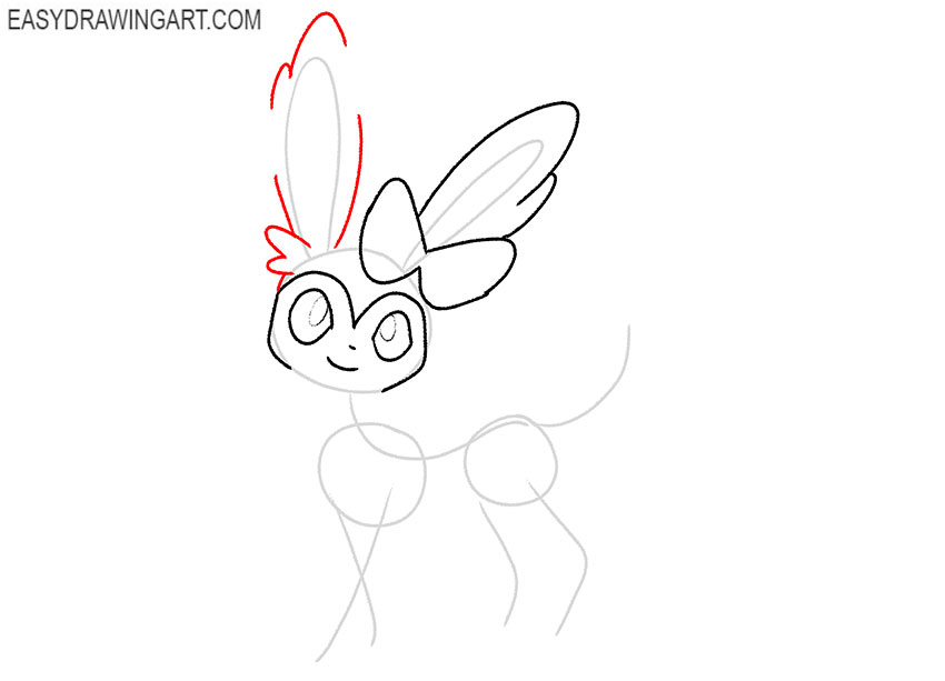 how to draw sylveon for beginners