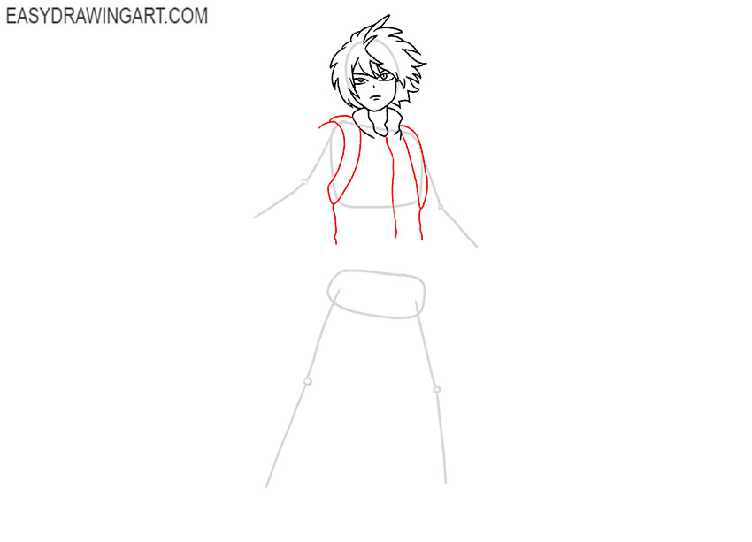 how to draw todoroki full body