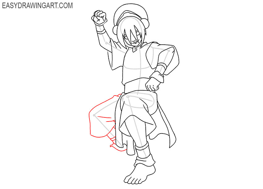 step by step Toph drawing