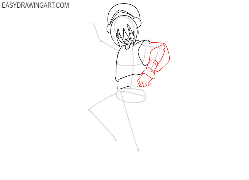 cartoon Toph drawing