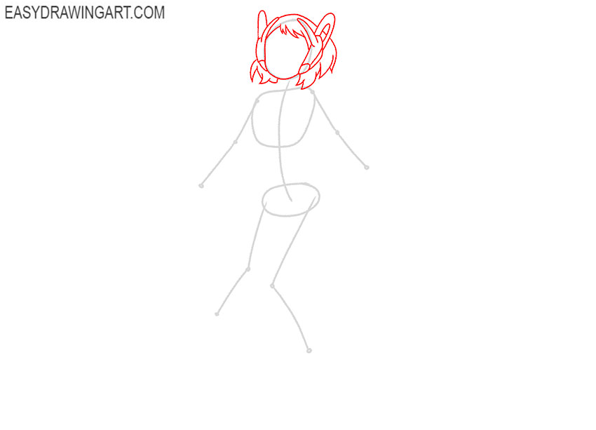 how to draw uraraka step by step