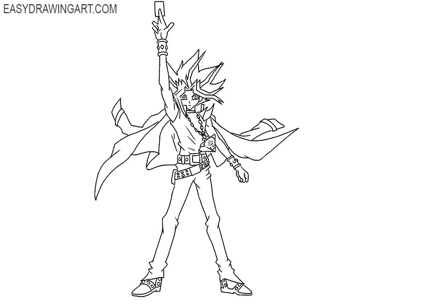 step by step Yugioh drawing