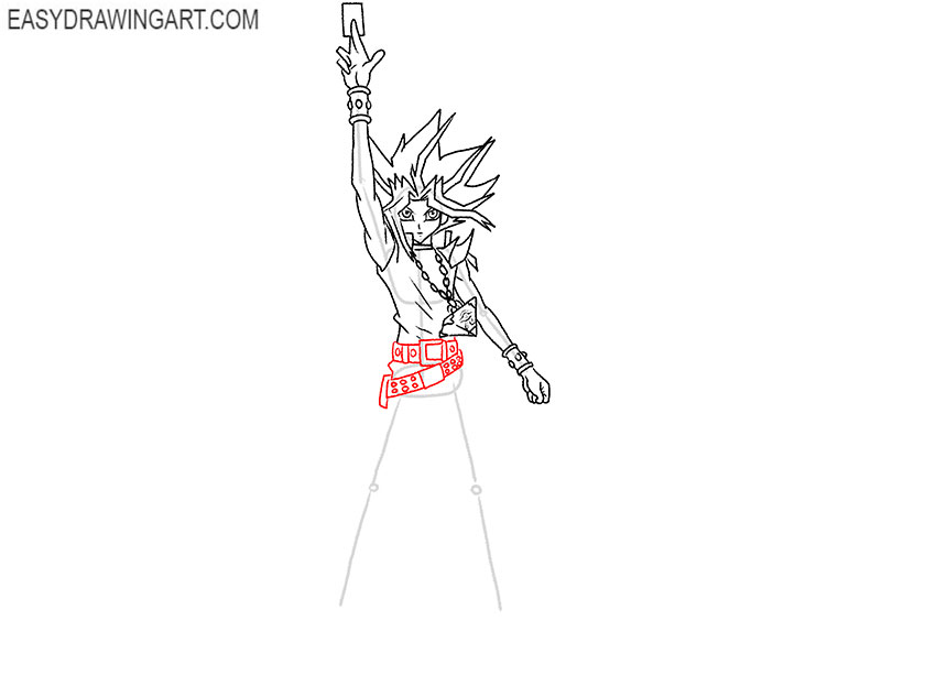 cartoon Yugioh drawing