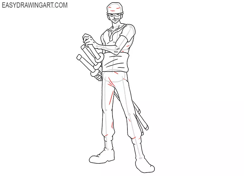 step by step zoro drawing