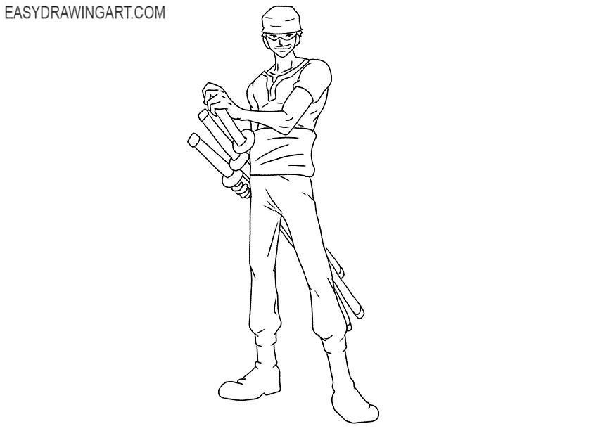 zoro drawing for beginners