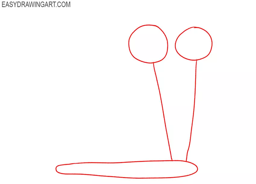 how to draw gary the snail step by step