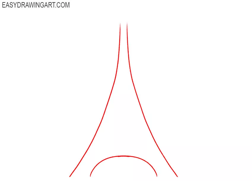 how to draw the eiffel tower easy
