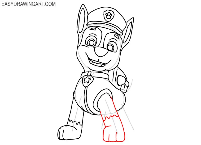 easy chase from paw patrol drawing