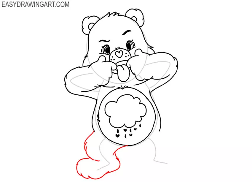 easy drawing of a care bear