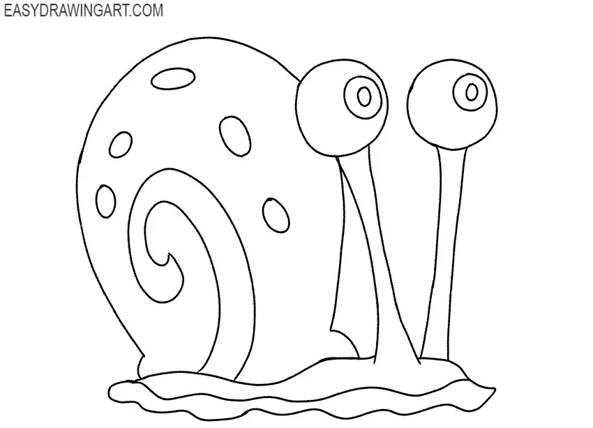 gary the snail simple drawing
