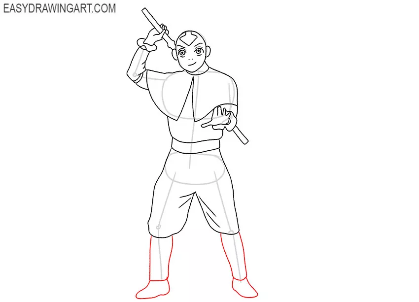how to draw aang avatar