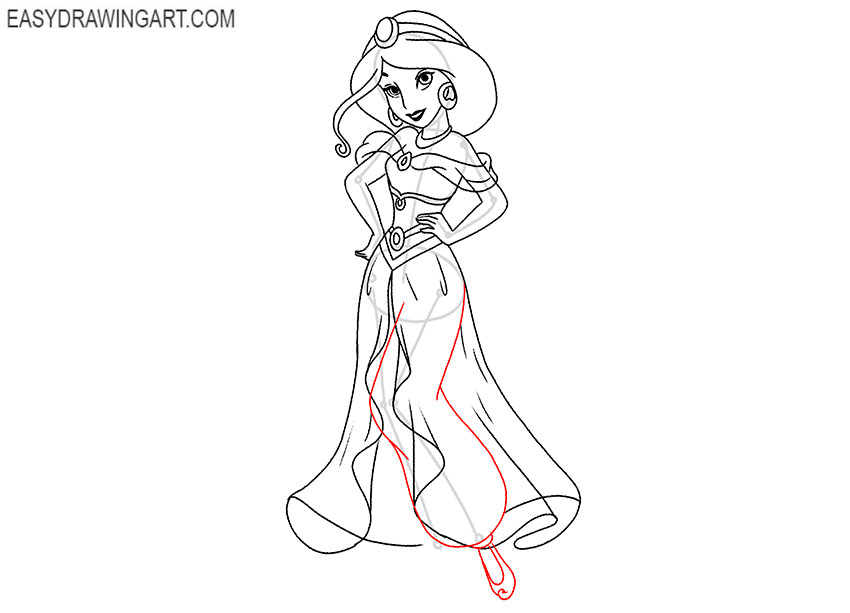 how to draw cartoon jasmine