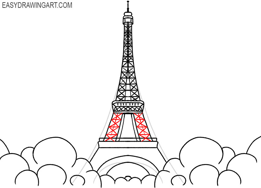 Eiffel Tower Drawing by Ryan Jirjis - Pixels