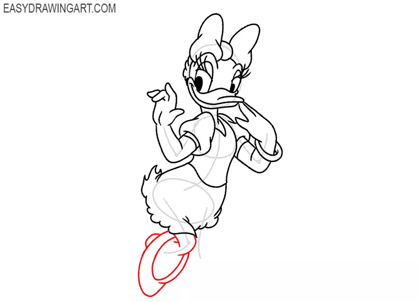 simple daisy duck drawing