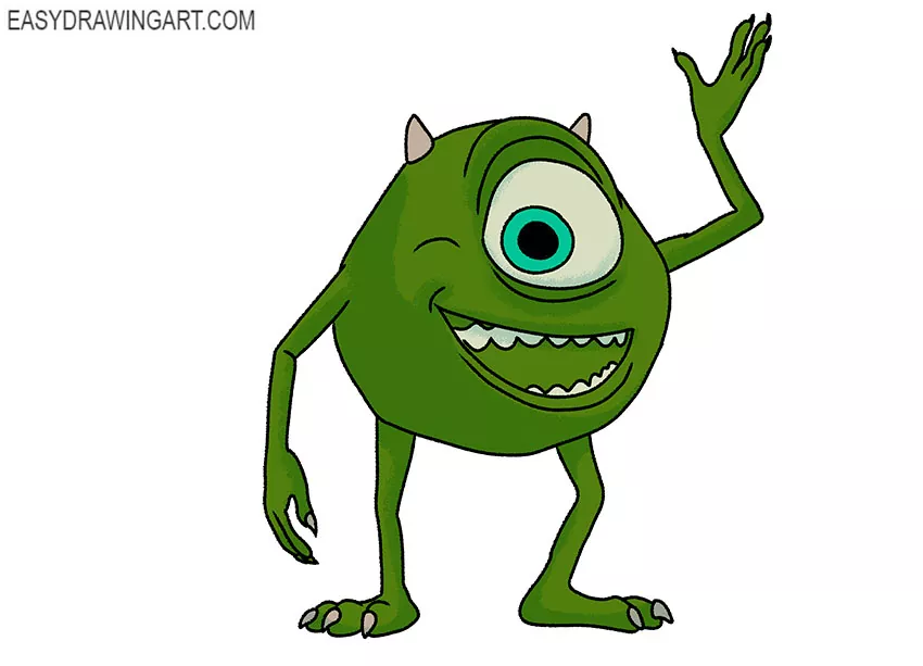 how to draw baby mike wazowski from monsters university