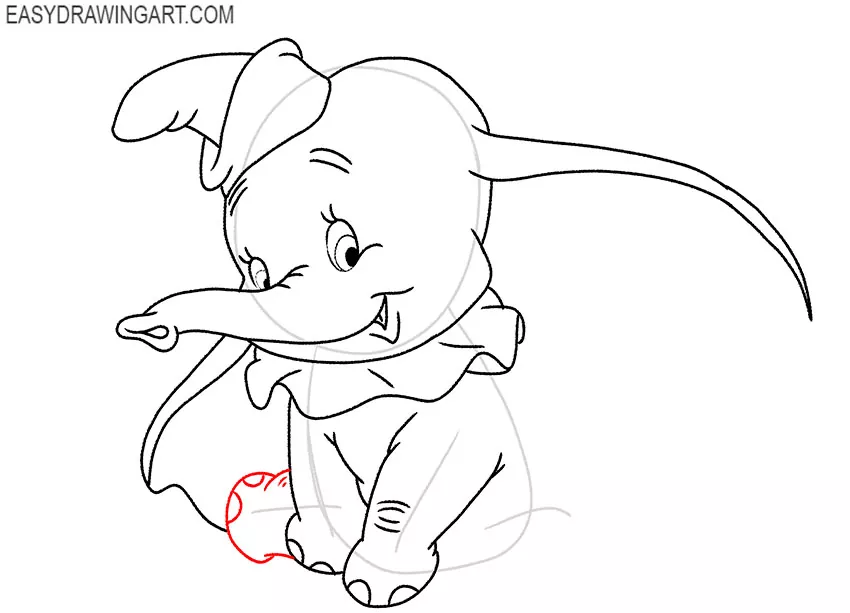 How to Draw Dumbo - Easy Drawing Art