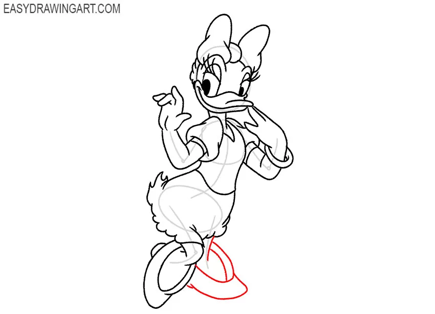 easy daisy duck drawing