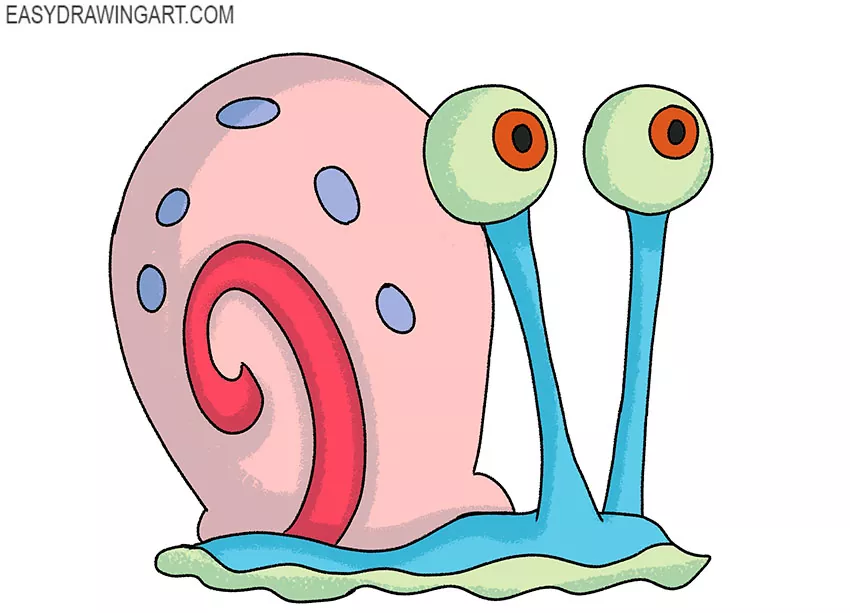easy gary the snail drawing