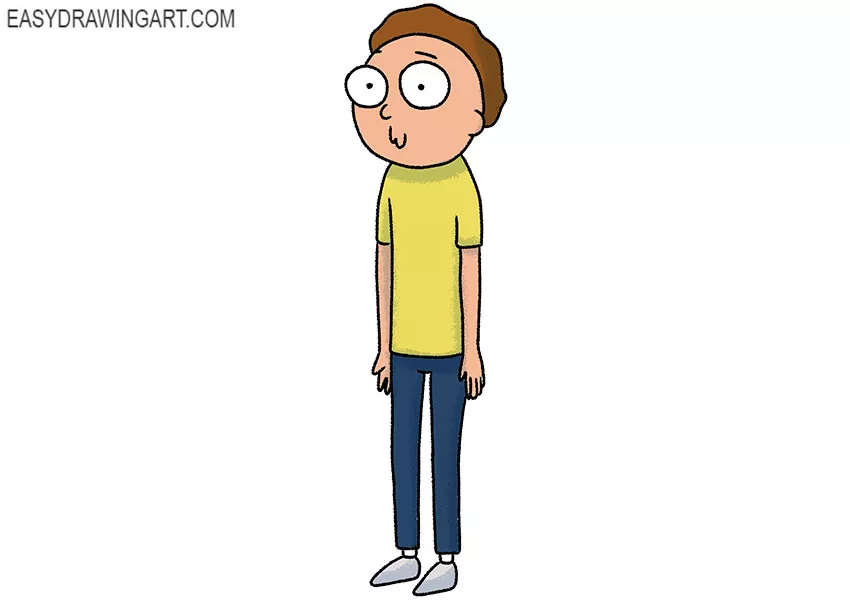 easy morty drawing