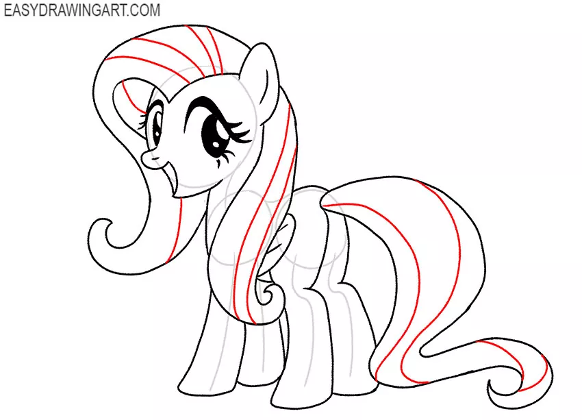 fluttershy drawing tutorial