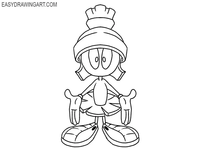 How to Draw Marvin the Martian - Easy Drawing Art
