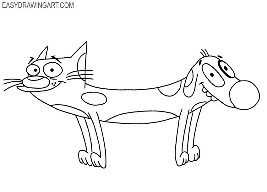 simple CatDog drawing