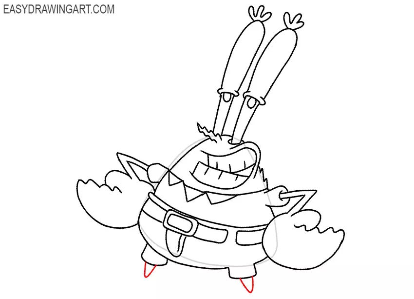 spongebob mr krabs drawing