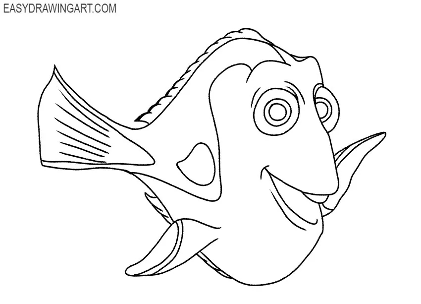 How to Draw Dory - Easy Drawing Art